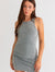Solid Color Round Neck Sleeveless Bodycon Mini Dress