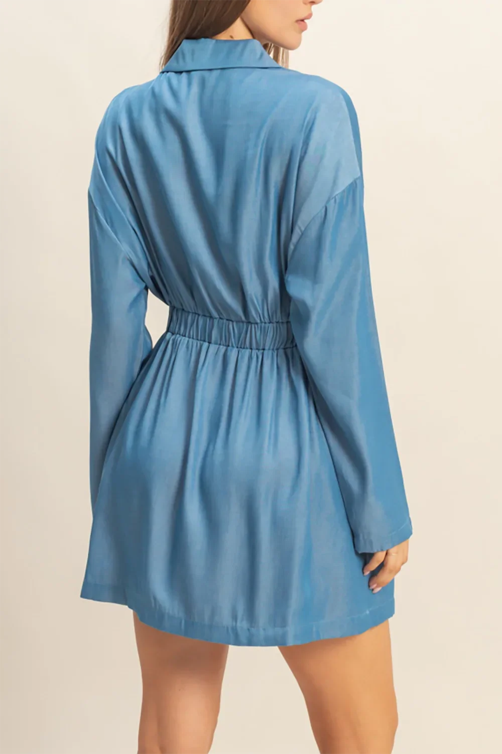 Blazer Style Double-Breasted Long Sleeve Mini Dress