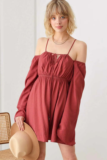 Off-Shoulder Loose Casual Mini Dress