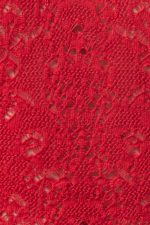 Lethe Pointelle Knit Maxi Dress in Scarlet Red Virgin Wool Silk - Image 7