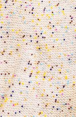 Hetty Knit Mini Dress in Ivory Multi Beaded Cashmere - Image 4