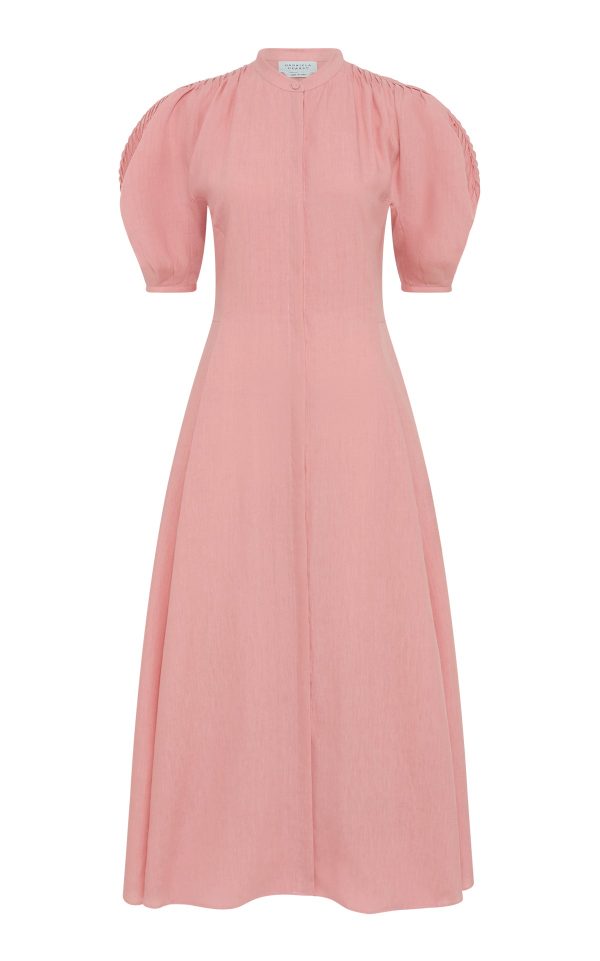 Arabella Shirtdress in Rosa Aloe Linen - Image 1