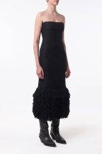 Corus Knit Maxi Dress in Black Cashmere Silk - Image 3