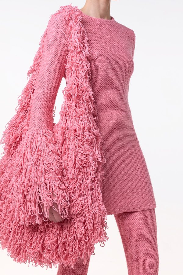 Liam Knit Mini Dress in Rosa Cashmere Silk - Image 3