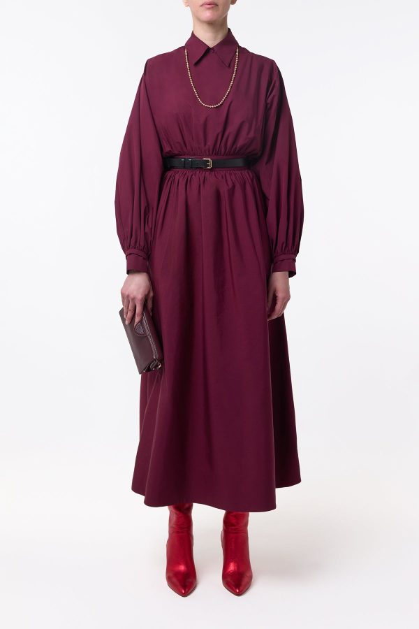 Ahmose Maxi Dress in Bordeaux Sea Island Cotton - Image 2