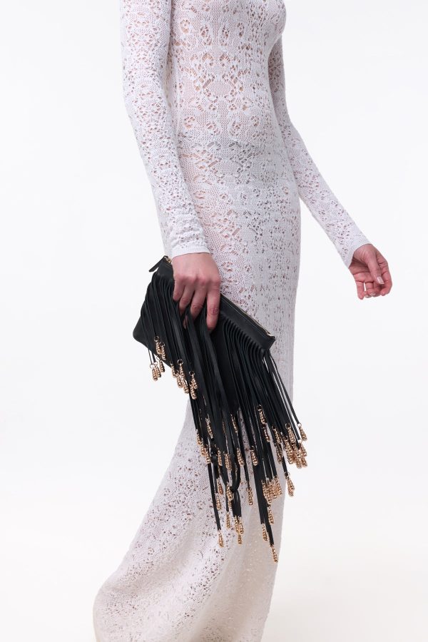 Lethe Pointelle Knit Maxi Dress in Ivory Virgin Wool Silk - Image 6