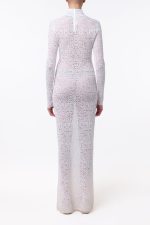 Lethe Pointelle Knit Maxi Dress in Ivory Virgin Wool Silk - Image 5