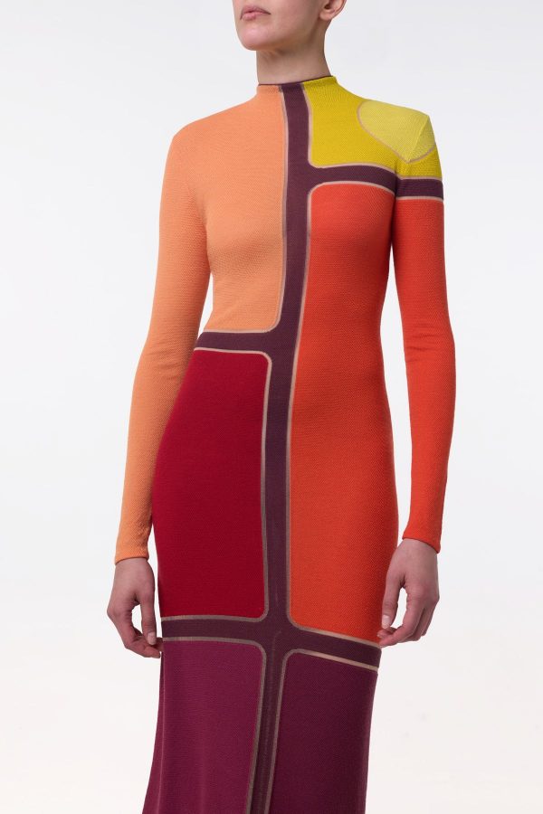 Apollonis Knit Maxi Dress in Multi Merino Wool Cashmere - Image 3