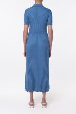 Amor Knit Midi Dress in Sky Cashmere Silk - Image 4