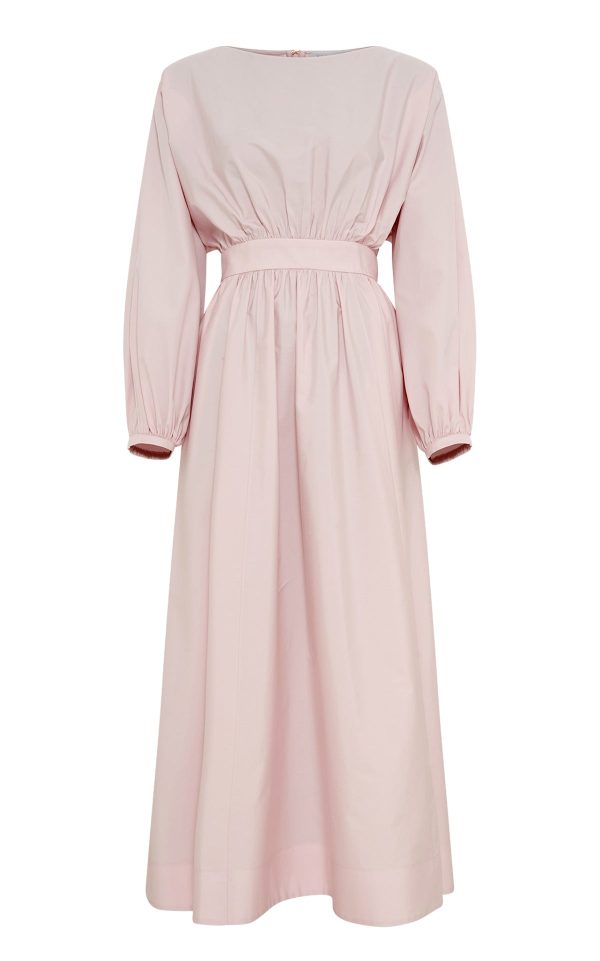 Ahmose Maxi Dress in Pale Blush Sea Island Cotton - Image 1