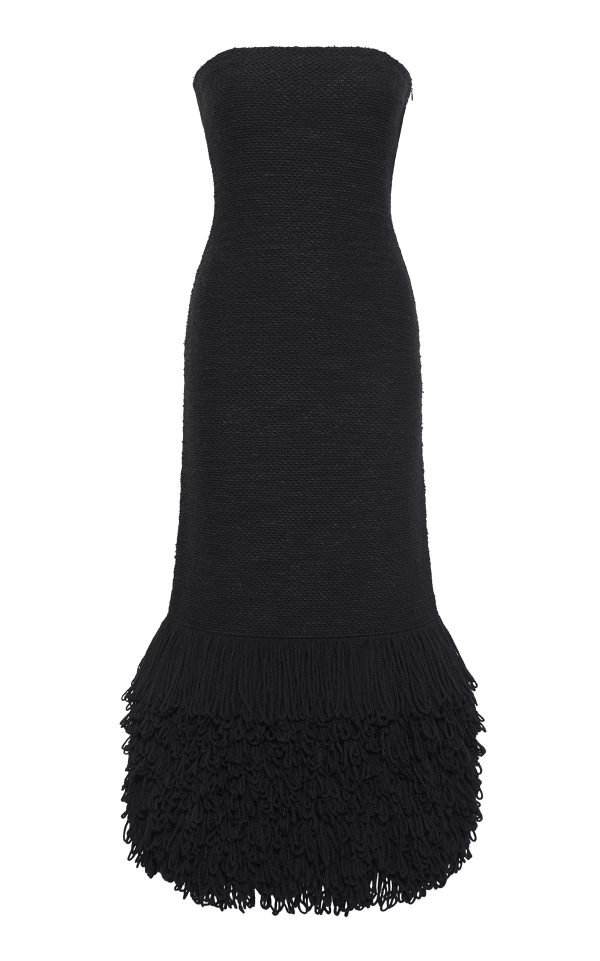 Corus Knit Maxi Dress in Black Cashmere Silk - Image 1