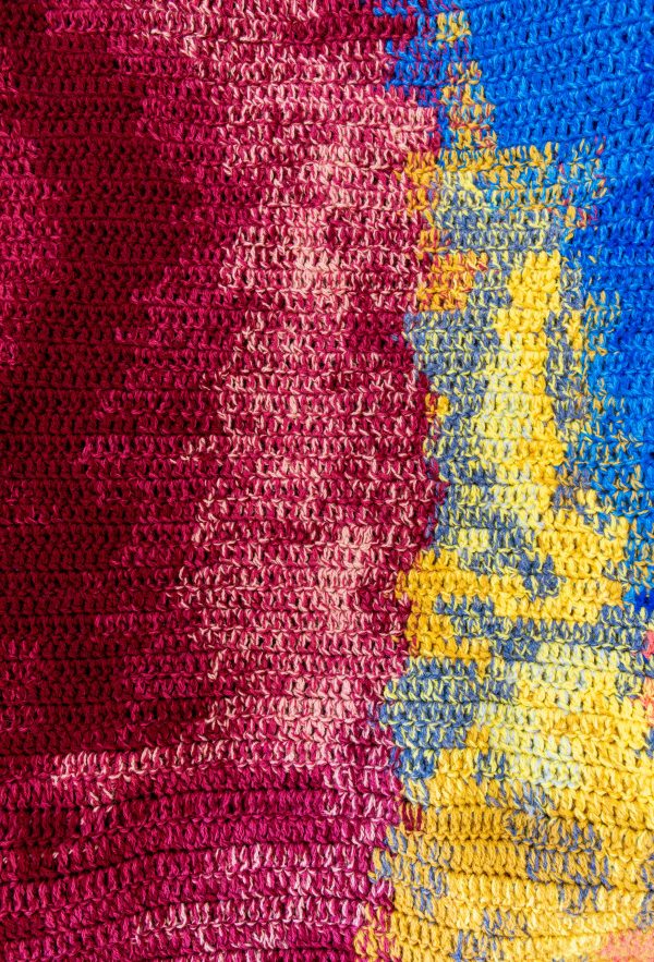 Millicent Crochet Tunic in Aurora Multi Cashmere Wool - Image 7