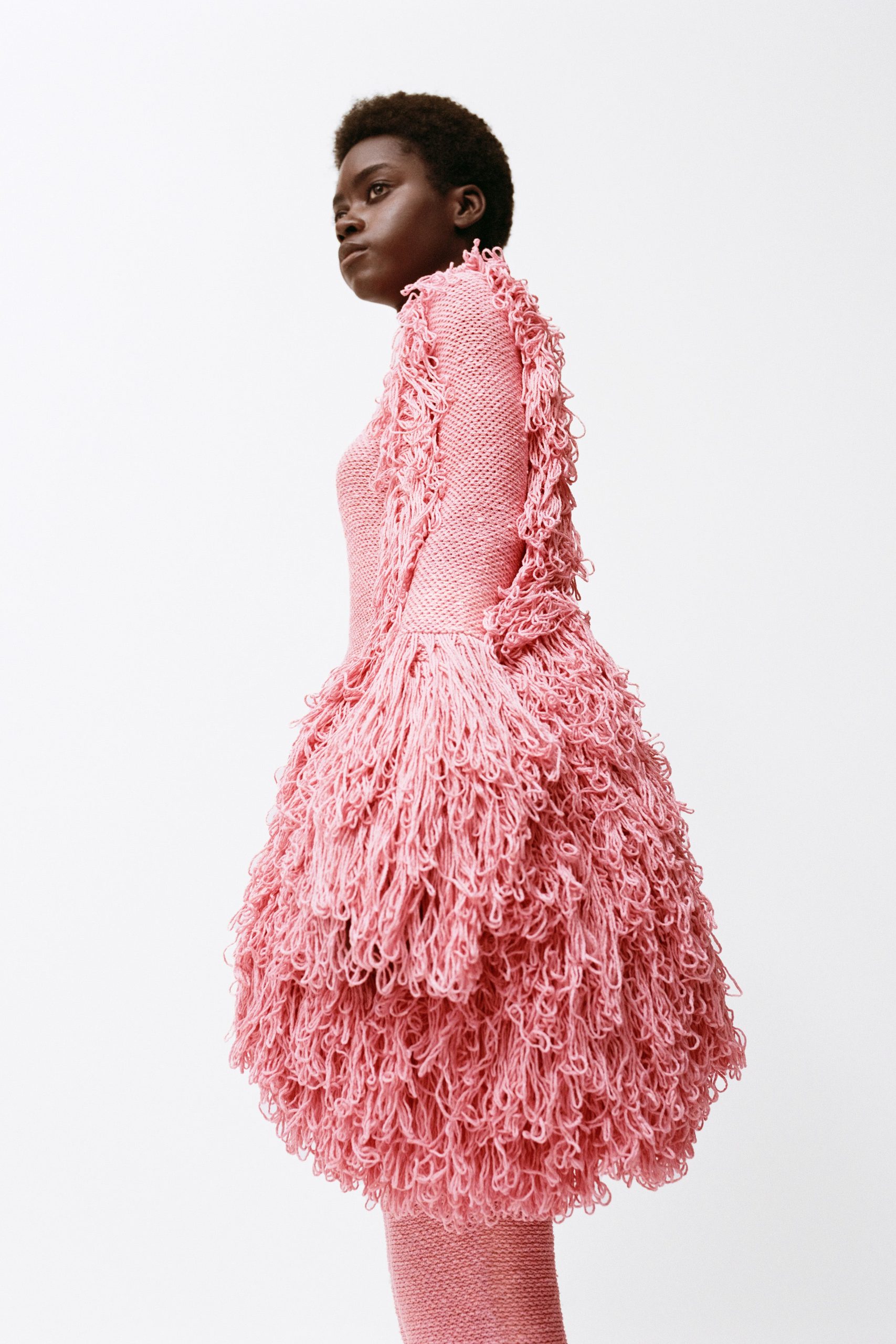 Liam Knit Mini Dress in Rosa Cashmere Silk - Image 2