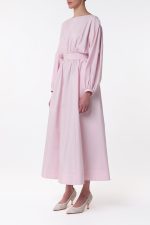 Ahmose Maxi Dress in Pale Blush Sea Island Cotton - Image 4