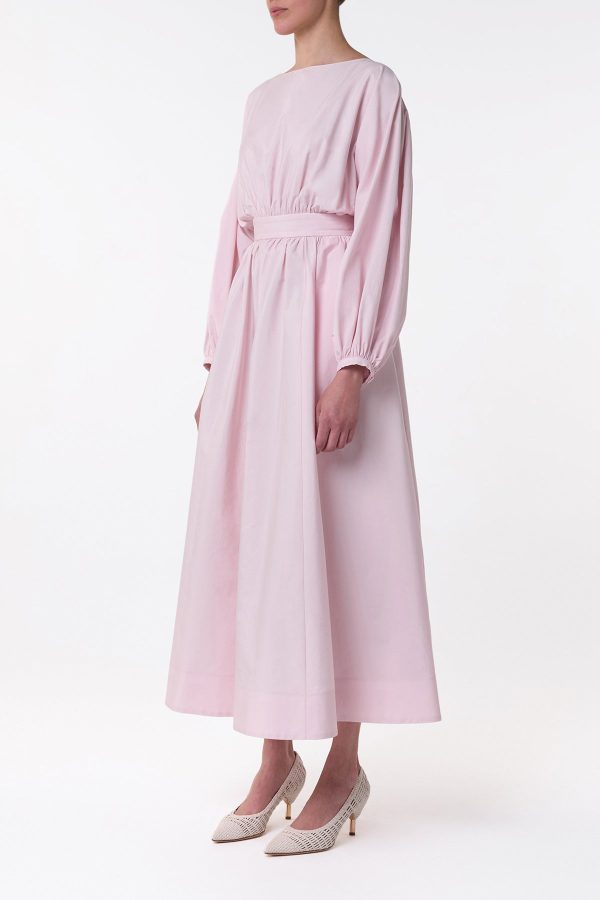 Ahmose Maxi Dress in Pale Blush Sea Island Cotton - Image 4