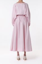 Ahmose Maxi Dress in Pale Blush Sea Island Cotton - Image 5