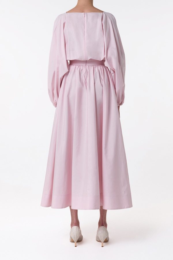 Ahmose Maxi Dress in Pale Blush Sea Island Cotton - Image 5