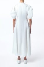 Arabella Shirtdress in White Aloe Linen - Image 5