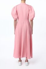 Arabella Shirtdress in Rosa Aloe Linen - Image 4