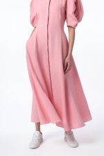Arabella Shirtdress in Rosa Aloe Linen - Image 6