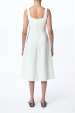 Adaline Midi Dress in Ivory Soft Wool - Image 4
