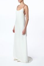 Indigo Chain Maxi Dress in Ivory Silk - Image 4