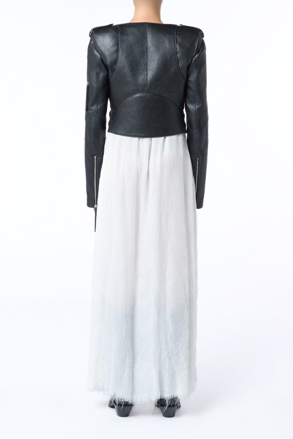 Amir Slip Maxi Dress in Ivory Silk Gauze - Image 5