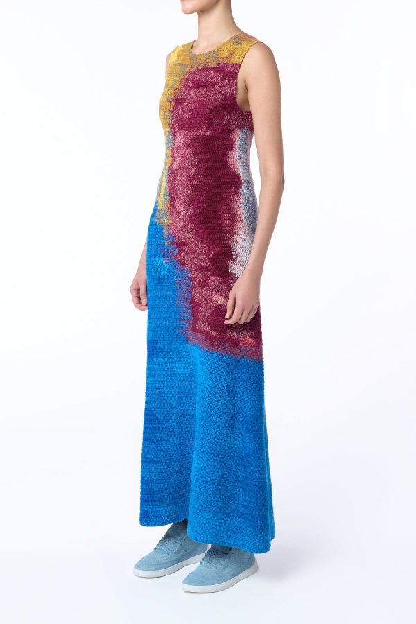 June Crochet Maxi Dress in Aurora Multi Cashmere - Image 5