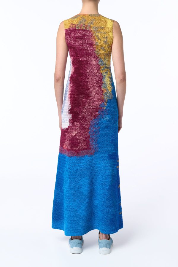 June Crochet Maxi Dress in Aurora Multi Cashmere - Image 6
