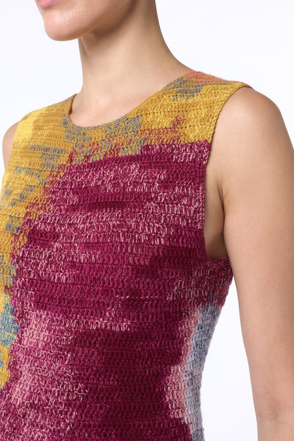 June Crochet Maxi Dress in Aurora Multi Cashmere - Image 4