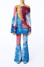 Millicent Crochet Tunic in Aurora Multi Cashmere Wool - Image 6