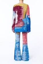 Millicent Crochet Tunic in Aurora Multi Cashmere Wool - Image 5
