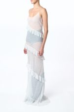 Pearce Slip Maxi Dress in Ivory Multi Speckle Silk Georgette - Image 4
