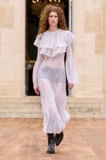 Vira Maxi Dress in Ivory Multi Plisse Speckle Silk Georgette - Image 2