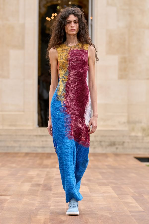 June Crochet Maxi Dress in Aurora Multi Cashmere - Image 2