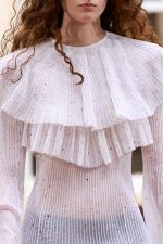 Vira Maxi Dress in Ivory Multi Plisse Speckle Silk Georgette - Image 3