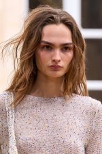 Hetty Knit Mini Dress in Ivory Multi Beaded Cashmere - Image 3