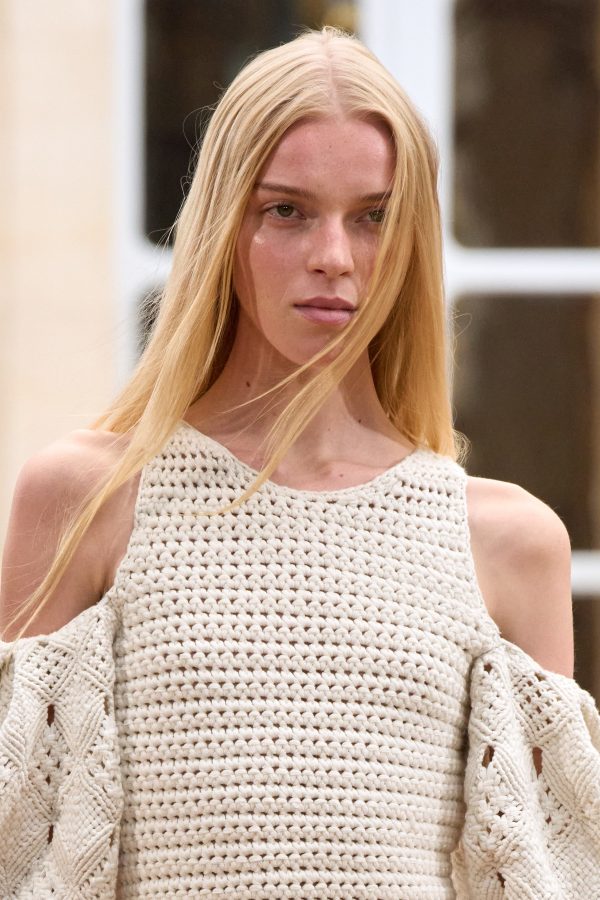 Levana Fringe Crochet Maxi Dress in Ivory Cashmere - Image 3