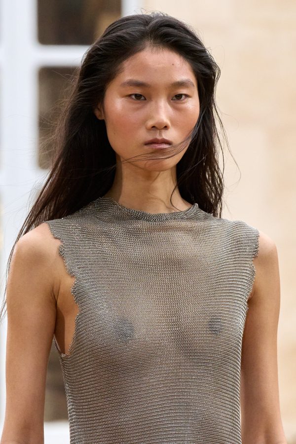 Mitus Chainmail Midi Dress in Silver Steel - Image 3