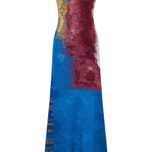 June Crochet Maxi Dress in Aurora Multi Cashmere