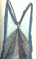 Dinah Slip Midi Dress in Black Metallic Silk Twill - Image 5