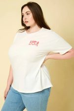 Plus Size "USA" Short Sleeve T-Shirt - Image 4