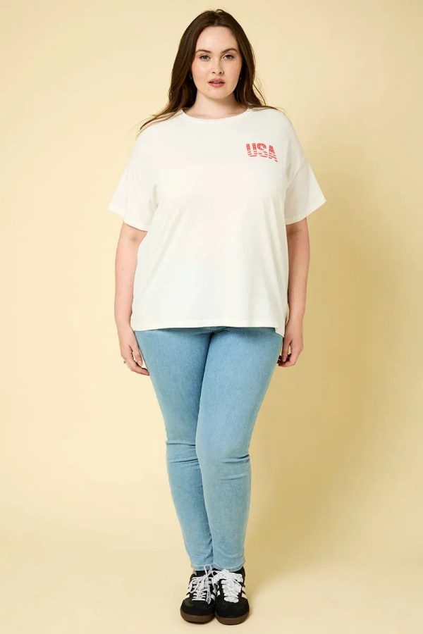 Plus Size "USA" Short Sleeve T-Shirt - Image 6