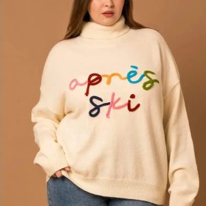 Plus Size "Apres Ski" Turtleneck Knit Sweater