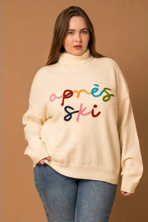 Plus Size "Apres Ski" Turtleneck Knit Sweater - Image 1