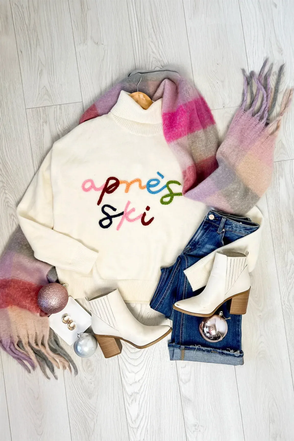 Plus Size "Apres Ski" Turtleneck Knit Sweater - Image 2