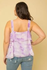 Layered Floral Tiered Hem Sleeveless Top - Image 2