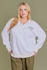 Plus Size "Augusta Georgia Golf Club" Quarter Zip Cotton Pullover Sweatshirt