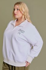 Plus Size "Augusta Georgia Golf Club" Quarter Zip Cotton Pullover Sweatshirt - Image 2