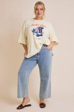 Plus Size Rodeo Club Graphic Oversized Short Sleeve Western Boho Dallas Tee - Image 4